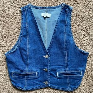 Denim vest in dark blue